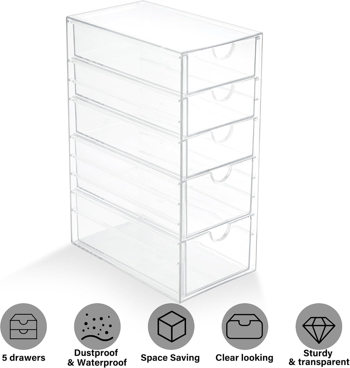 Acrylic Drawer Makeup Organizer with 4 Drawers