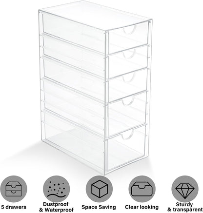 Acrylic Drawer Makeup Organizer with 4 Drawers