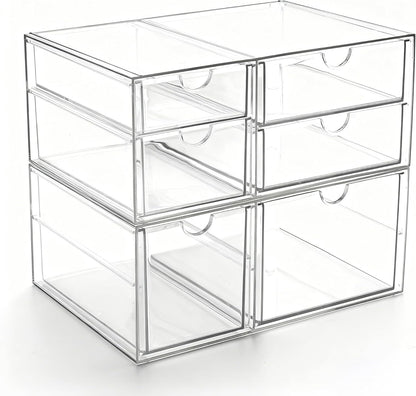 Acrylic Drawer Makeup Organizer with 4 Drawers