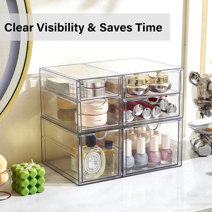 Acrylic Drawer Makeup Organizer with 4 Drawers
