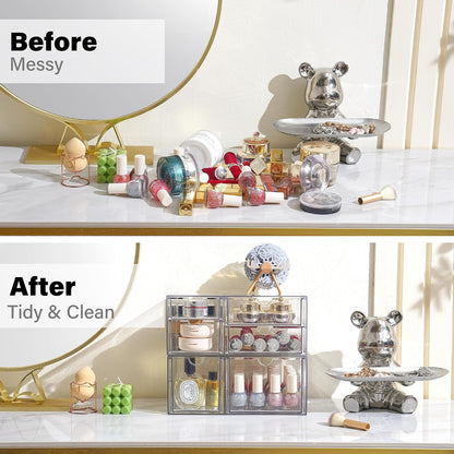 Acrylic Drawer Makeup Organizer with 4 Drawers