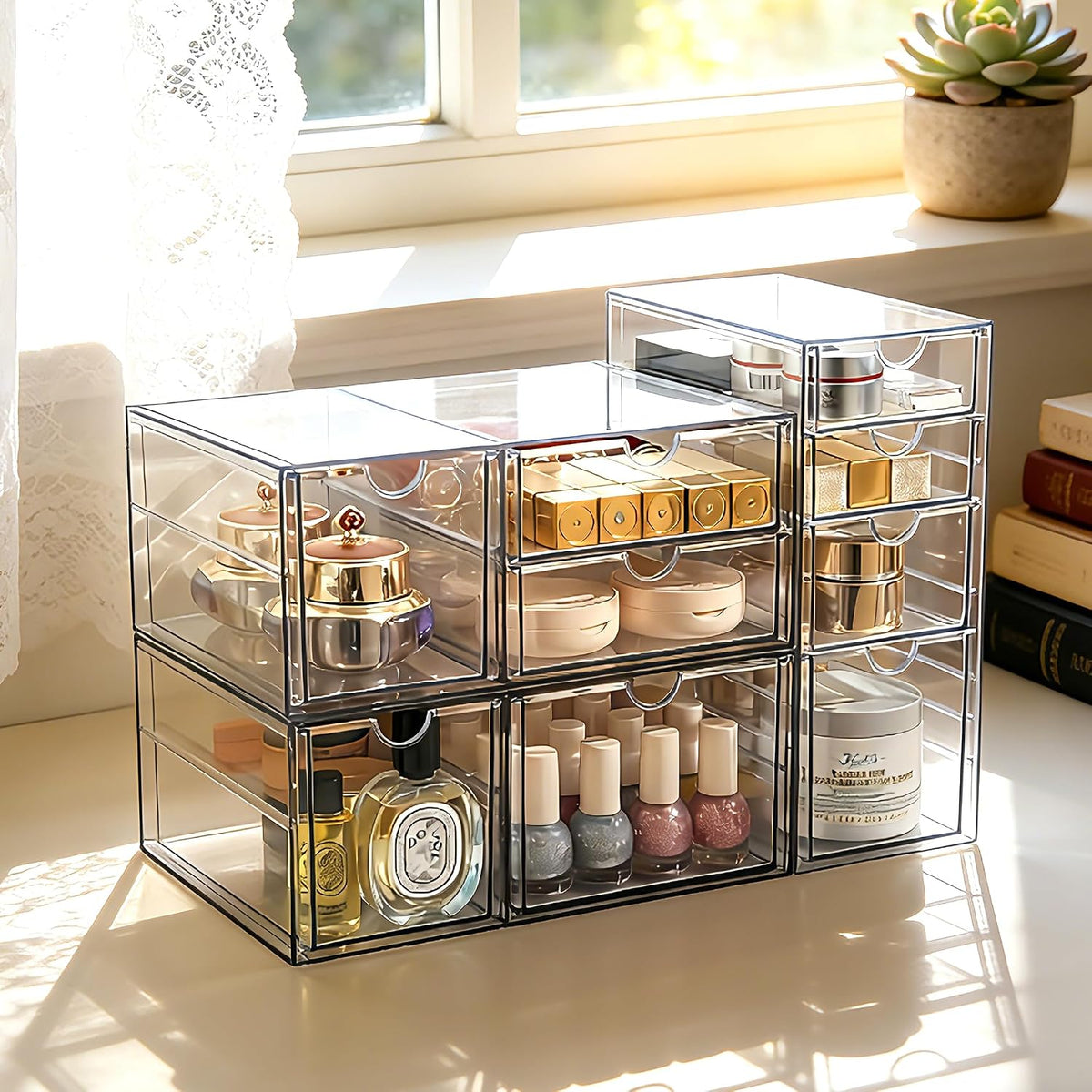 Acrylic Drawer Makeup Organizer with 4 Drawers