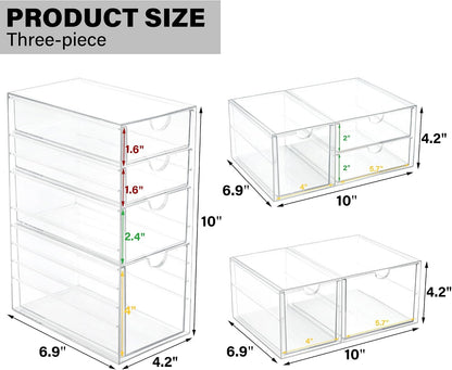 Acrylic Drawer Makeup Organizer with 4 Drawers