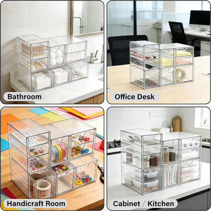 Acrylic Drawer Makeup Organizer with 4 Drawers