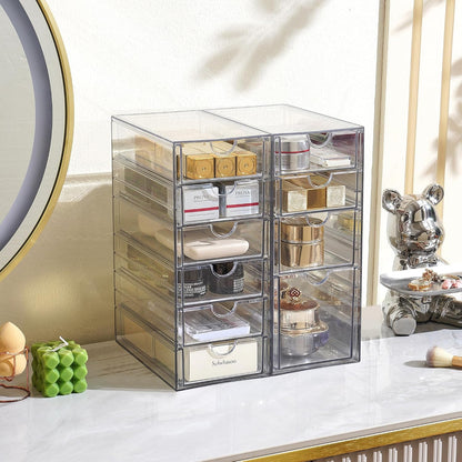 Acrylic Drawer Makeup Organizer with 4 Drawers