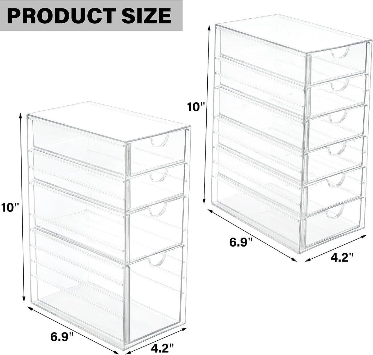 Acrylic Drawer Makeup Organizer with 4 Drawers