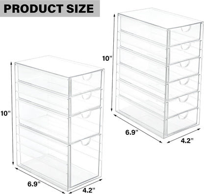 Acrylic Drawer Makeup Organizer with 4 Drawers