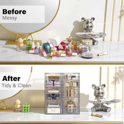 Acrylic Drawer Makeup Organizer with 4 Drawers