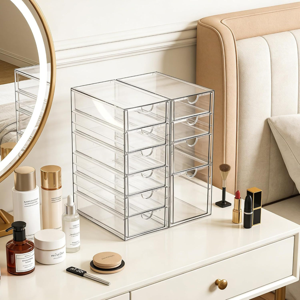 Acrylic Drawer Makeup Organizer with 4 Drawers