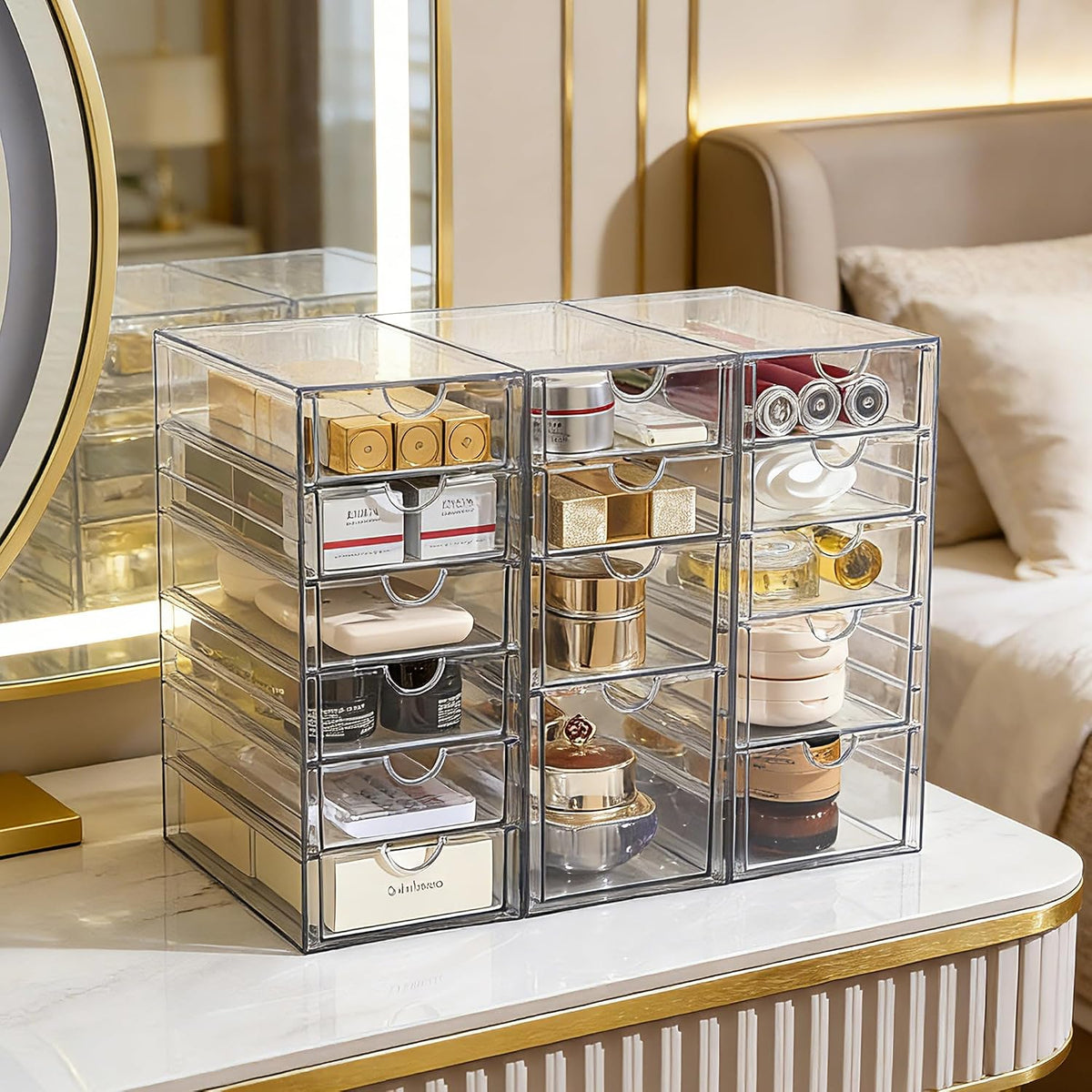 Acrylic Drawer Makeup Organizer with 4 Drawers