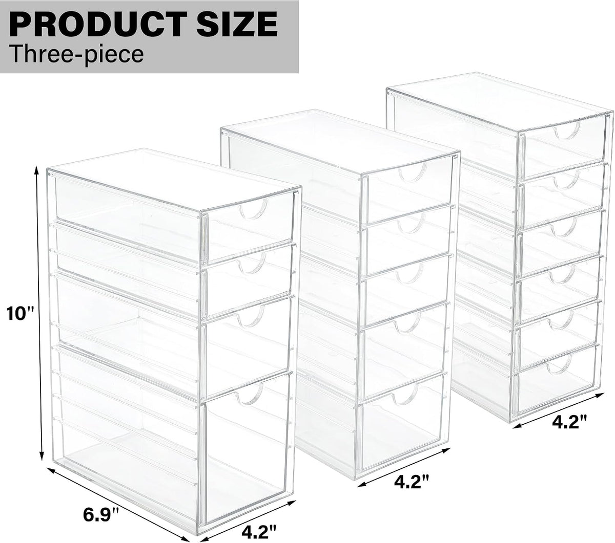 Acrylic Drawer Makeup Organizer with 4 Drawers