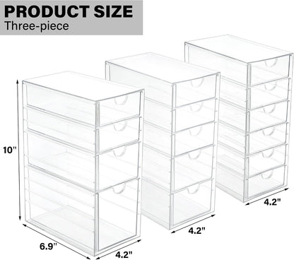 Acrylic Drawer Makeup Organizer with 4 Drawers