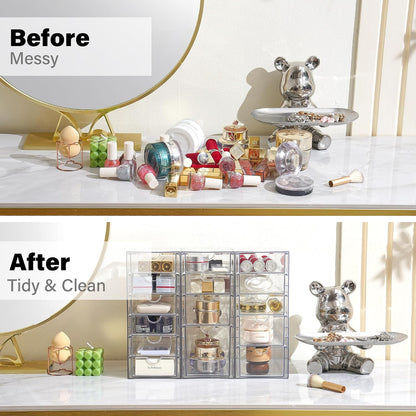 Acrylic Drawer Makeup Organizer with 4 Drawers