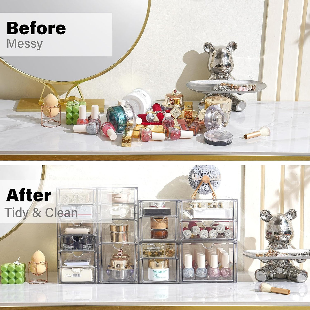 Acrylic Drawer Makeup Organizer with 4 Drawers