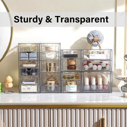 Acrylic Drawer Makeup Organizer with 4 Drawers