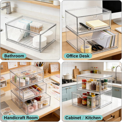 Acrylic Drawer Makeup Organizer with 4 Drawers