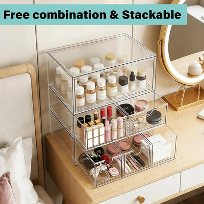 Acrylic Drawer Makeup Organizer with 4 Drawers