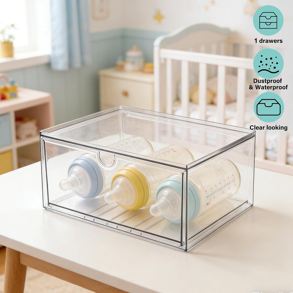 Acrylic Drawer Makeup Organizer with 4 Drawers