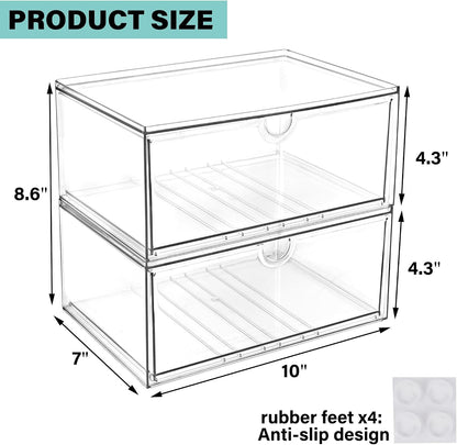 Acrylic Drawer Makeup Organizer with 4 Drawers