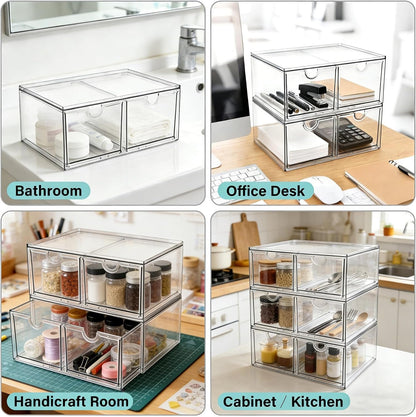 Acrylic Drawer Makeup Organizer with 4 Drawers