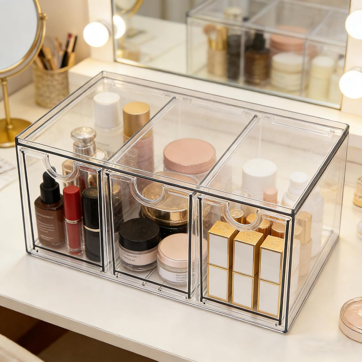 Acrylic Drawer Makeup Organizer with 4 Drawers