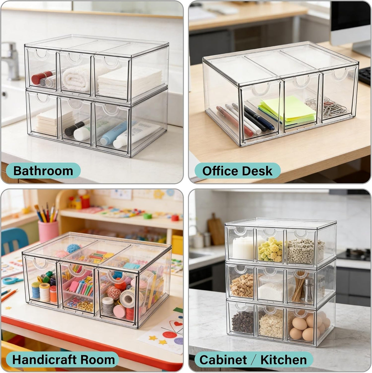 Acrylic Drawer Makeup Organizer with 4 Drawers