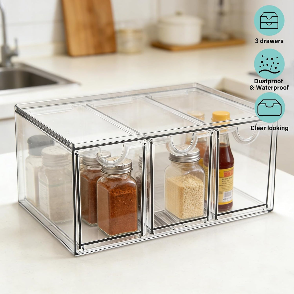 Acrylic Drawer Makeup Organizer with 4 Drawers