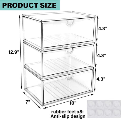 Acrylic Drawer Makeup Organizer with 4 Drawers
