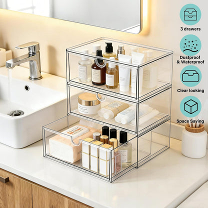 Acrylic Drawer Makeup Organizer with 4 Drawers