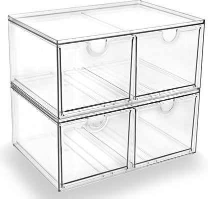 Acrylic Drawer Makeup Organizer with 4 Drawers