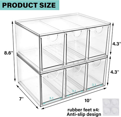 Acrylic Drawer Makeup Organizer with 4 Drawers