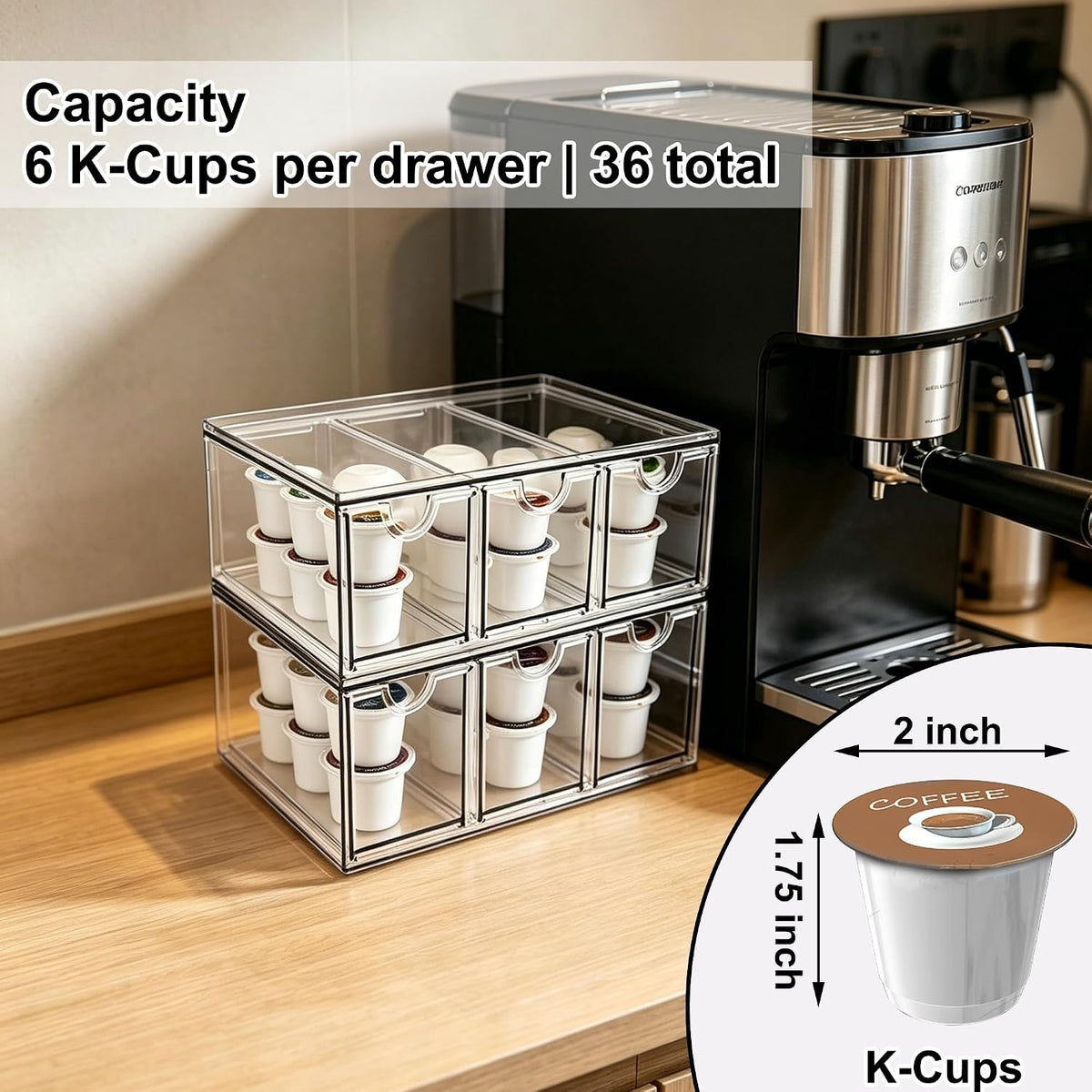 Acrylic Drawer Makeup Organizer with 4 Drawers