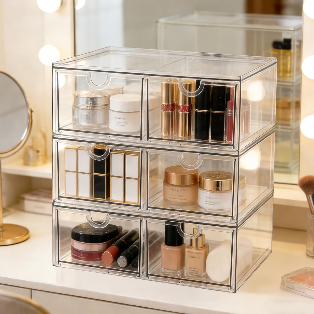 Acrylic Drawer Makeup Organizer with 4 Drawers
