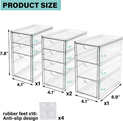 Acrylic Drawer Makeup Organizer with 4 Drawers