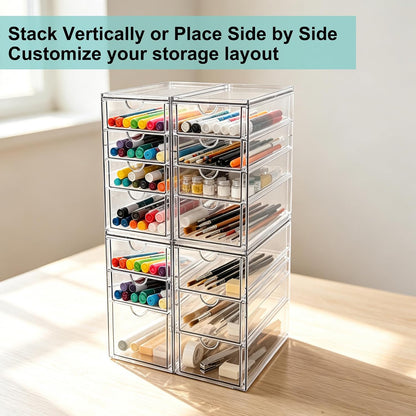 Acrylic Drawer Makeup Organizer with 4 Drawers