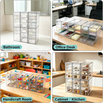 Acrylic Drawer Makeup Organizer with 4 Drawers