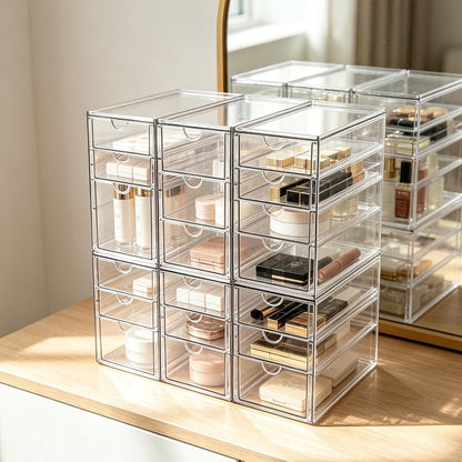 Acrylic Drawer Makeup Organizer with 4 Drawers