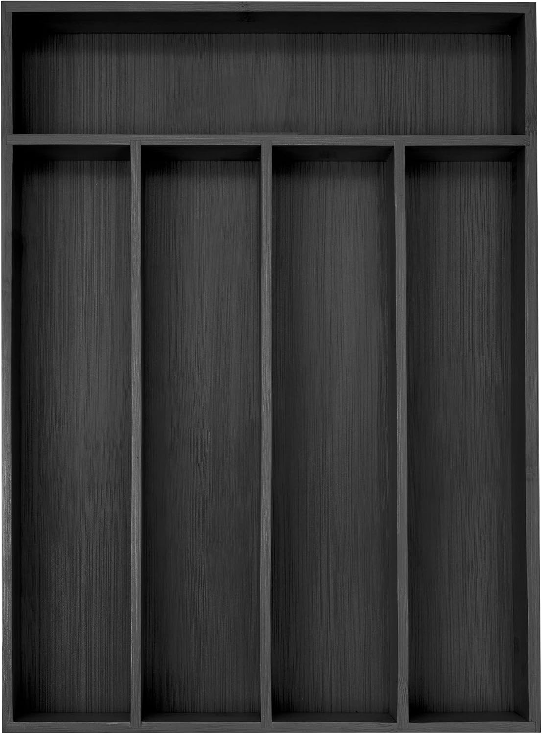 Silverware Organizer Kitchen Drawer Organizer Utensil Organizer Bamboo Silverware Holder Cutlery Organizer in Drawer Flatware Organizer Tray(5 slots, Natural
