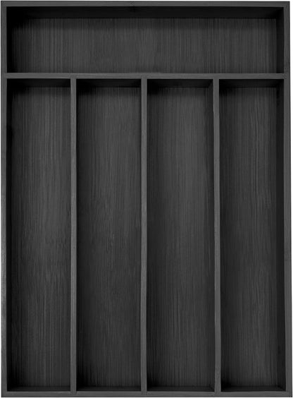 Silverware Organizer Kitchen Drawer Organizer Utensil Organizer Bamboo Silverware Holder Cutlery Organizer in Drawer Flatware Organizer Tray(5 slots, Natural