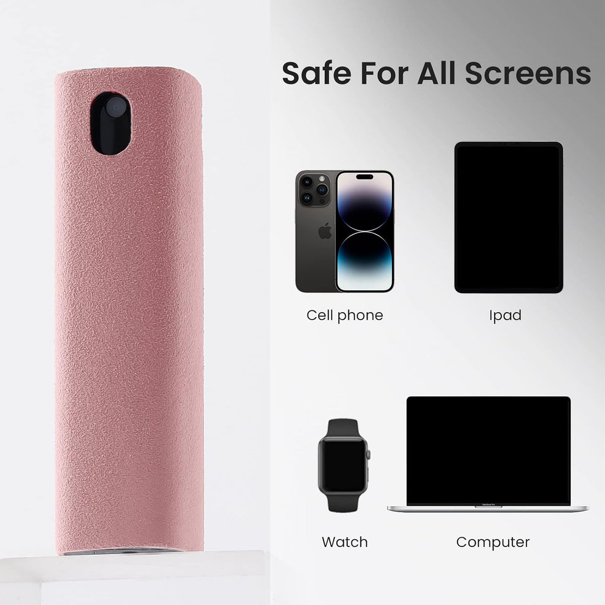 Touchscreen Screen Cleaner Spray, for Phones iPad Car (Grey)