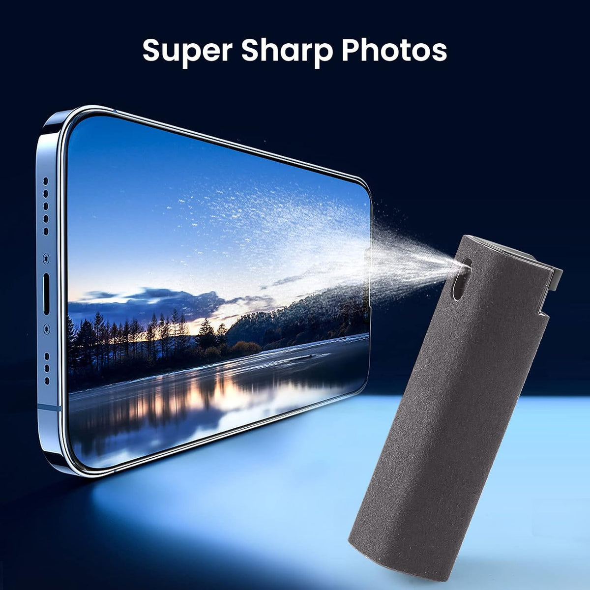 Touchscreen Screen Cleaner Spray, for Phones iPad Car (Grey)