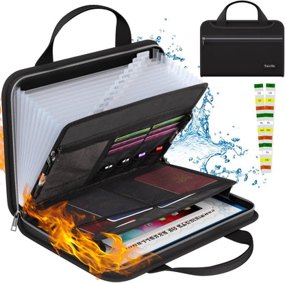 Fireproof Accordion File Organizer, Expanding File Folder