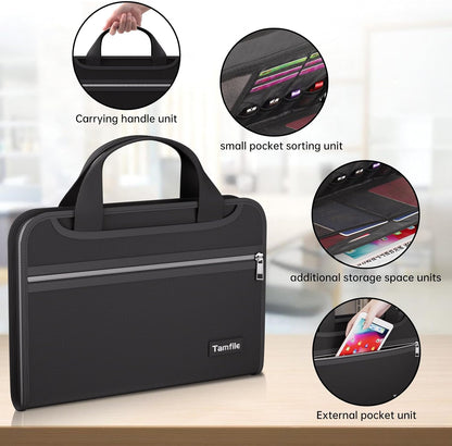 Fireproof Accordion File Organizer, Expanding File Folder