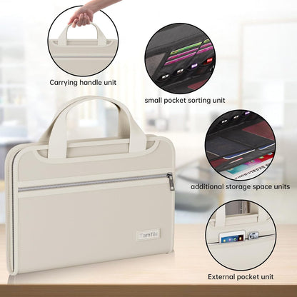 Fireproof Accordion File Organizer, Expanding File Folder