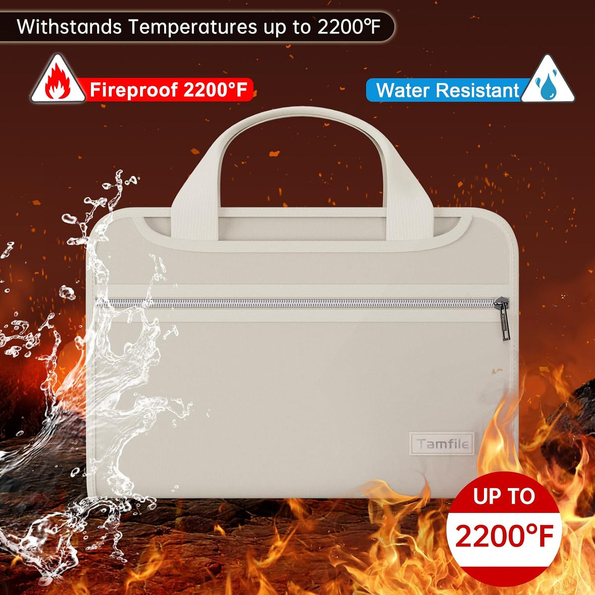 Fireproof Accordion File Organizer, Expanding File Folder