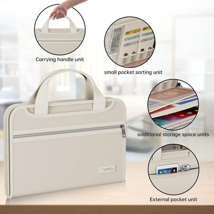 Fireproof Accordion File Organizer, Expanding File Folder