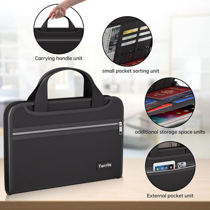 Fireproof Accordion File Organizer, Expanding File Folder