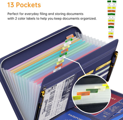Fireproof Accordion File Organizer, Expanding File Folder