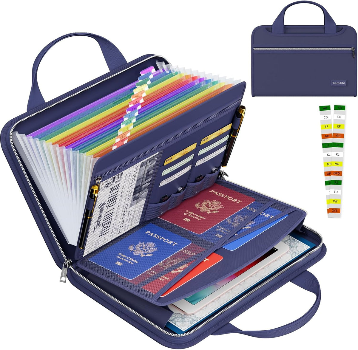 Fireproof Accordion File Organizer, Expanding File Folder