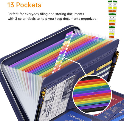 Fireproof Accordion File Organizer, Expanding File Folder